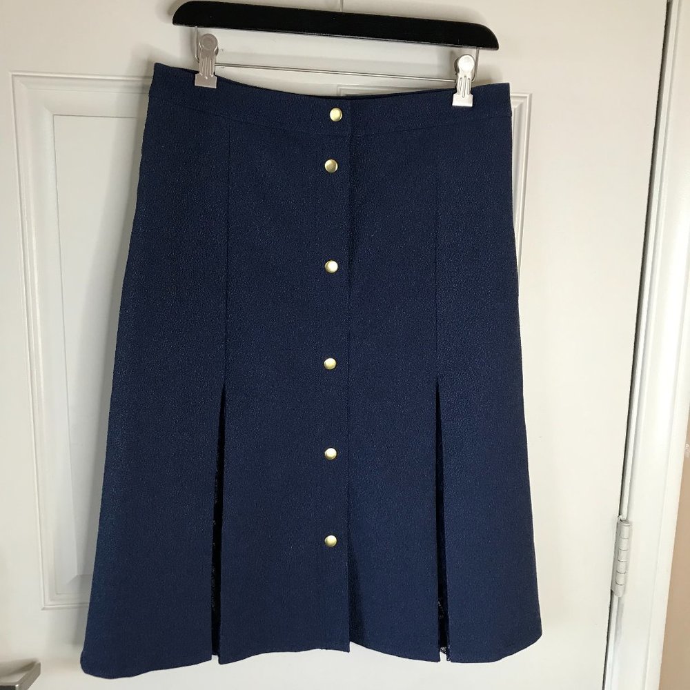 Eva Mendes for New York & Company Navy A-Line Skirt